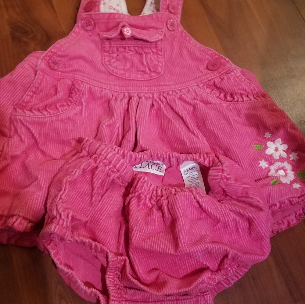 Pink corduroy dress
